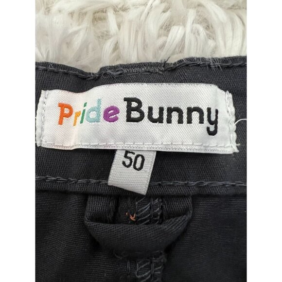 Pride Bunny Roll Up Rainbow Cuff Shorts size 50 Gray Men's - Picture 3 of 5